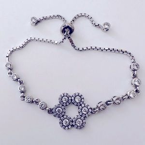 925 silver slider bracelet clear cubic zirconia cz stones lock tennis